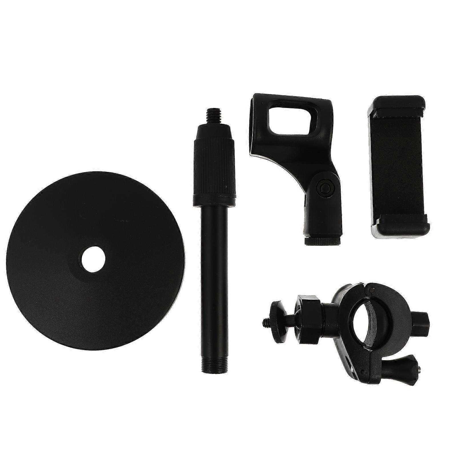 Adjustable Microphone Stand Desktop Microphone Stand with Phone Bracket 2Pcs