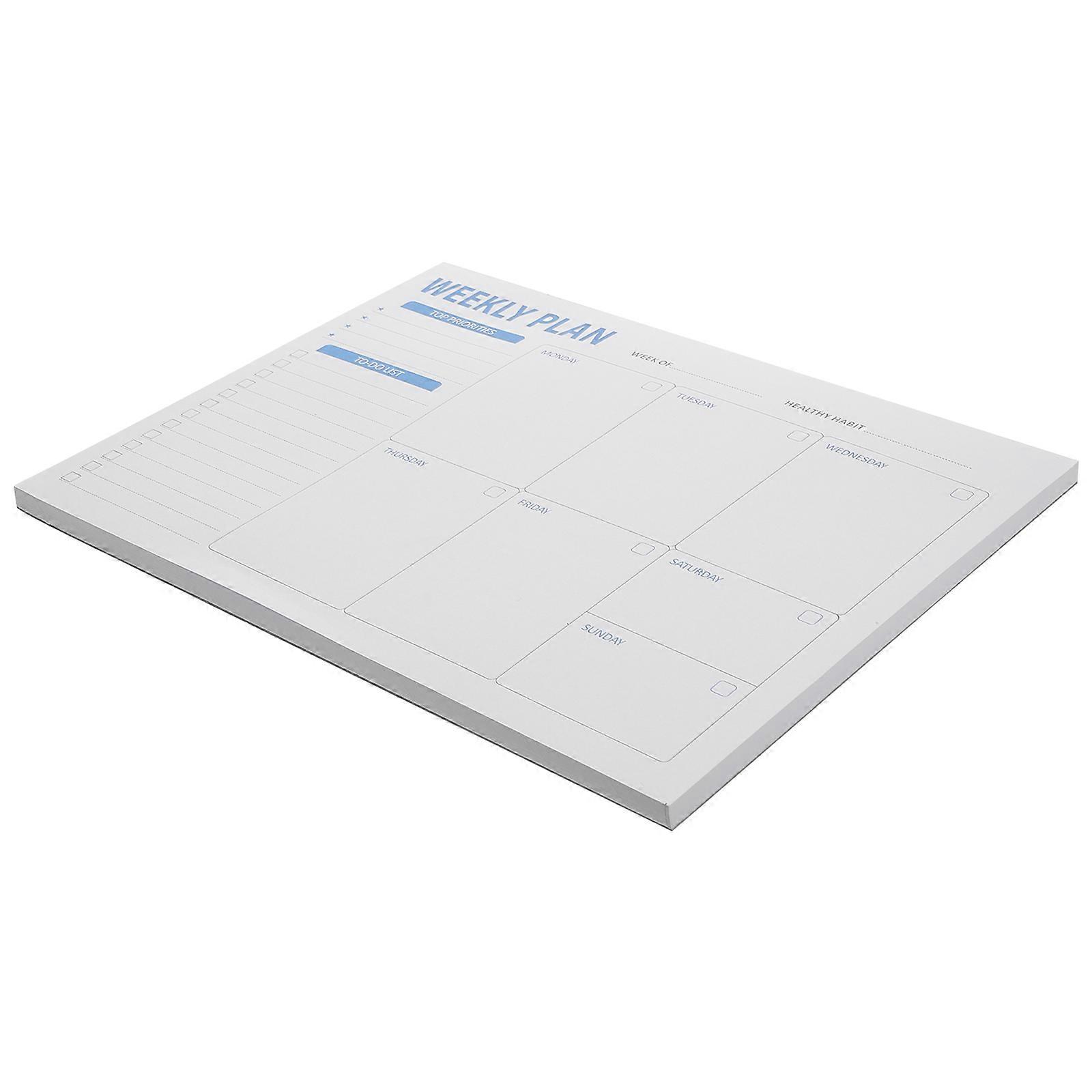 Household Planner Notepad Multi-Function Convenient Scheduler Note-Taking White Color 1Pack