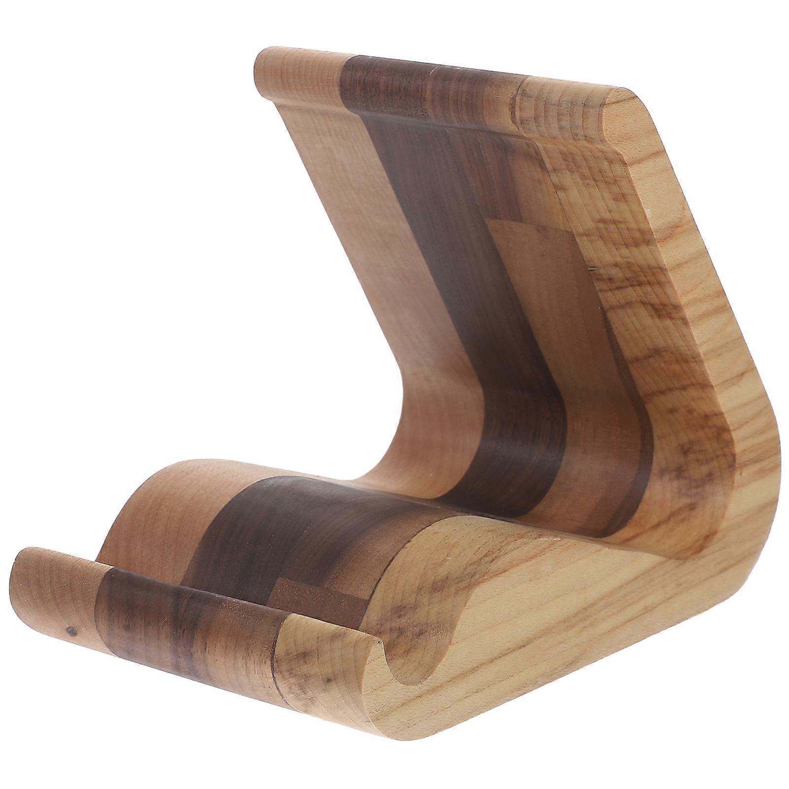 Tablet Holder Wooden Phone Stand for Desktop Use 6Pcs Color Matching