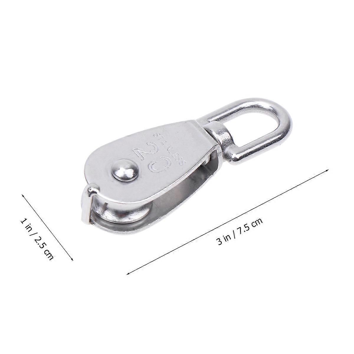 20 Pcs Pulley Block and Tackle Hoist System Hoisting Equipment for Fishing and Marine Use in Silver Color