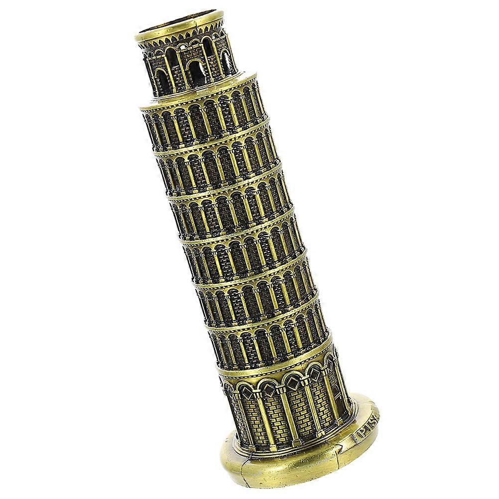 Leaning Tower of Pisa Architectural Model 2Pcs Decorative Ornament