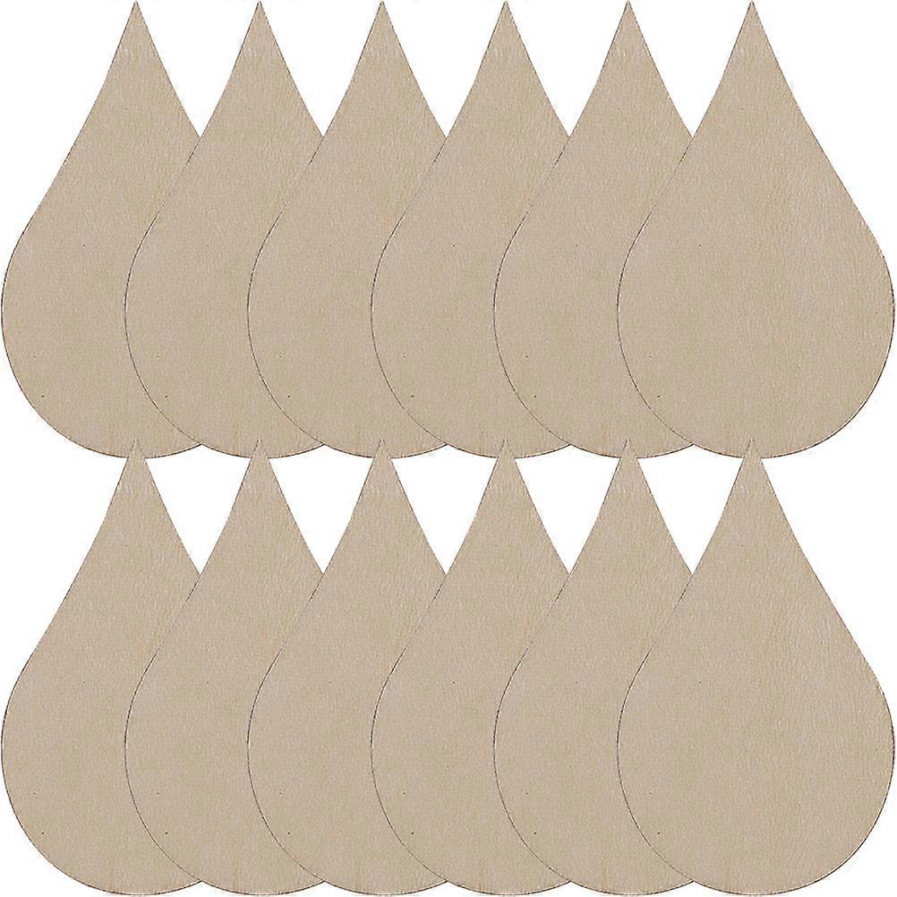 Natural Wood Slices Water Drop Shapes 400 Pcs Perfect For Home Decoration DIY Projects And Party Decorations In Elegant Beige