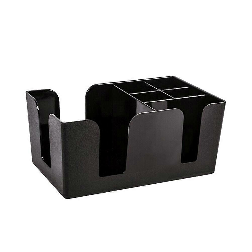 Desktop Organizer Tissue Box for Storage Use 2Pcs Plastic Black Holder