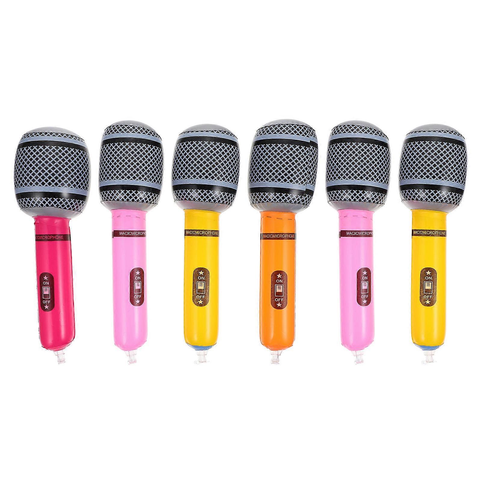 Kids Inflatable Microphones Fun Microphone Toys for Playing 24Pcs Set