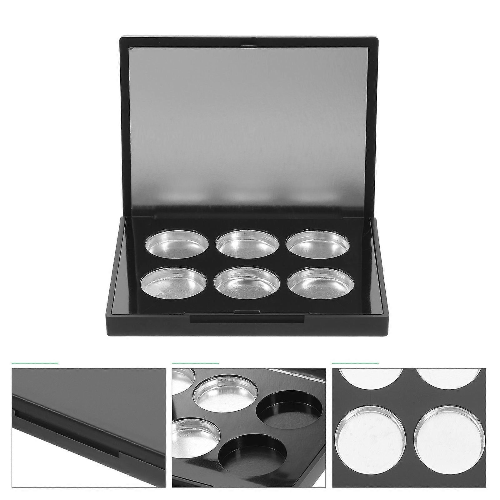 Empty Eyeshadow Box Makeup Container Black Plastic for Storage Use 3Sets