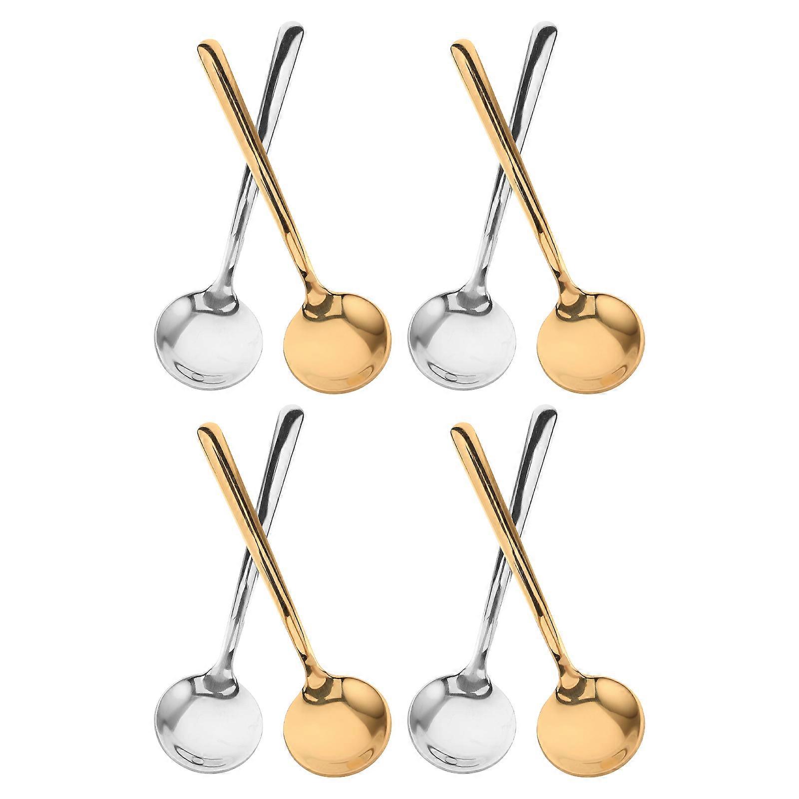 Mini Coffee Spoons Stainless Steel for Drink Mixing 24Pcs Assorted Colors