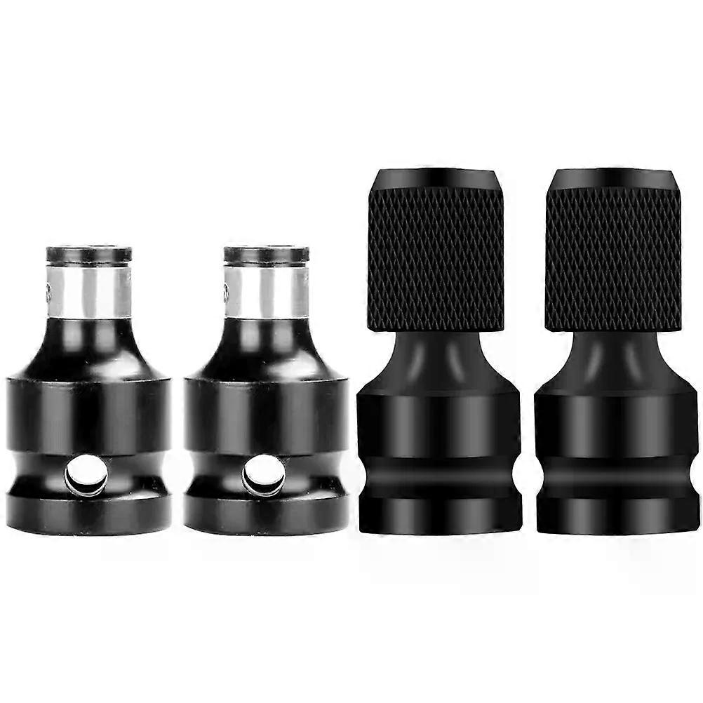 4Pcs 1 2 Inch To 1 4 Impact Wrench Socket Adapter Vanadium Steel Spring Connector Kit Drill Bit Holder Electric Tool