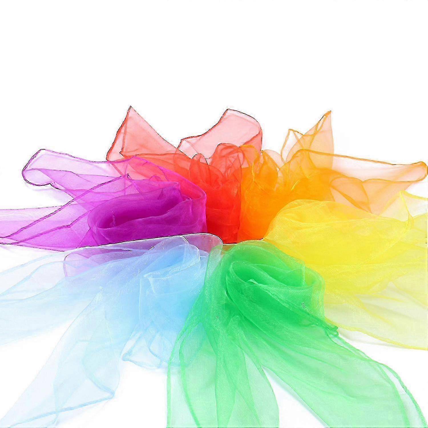 Colourful Chiffon Towels, Children's Play Towels, Nursery Juggling Cloths, Square Magic Cloths for C