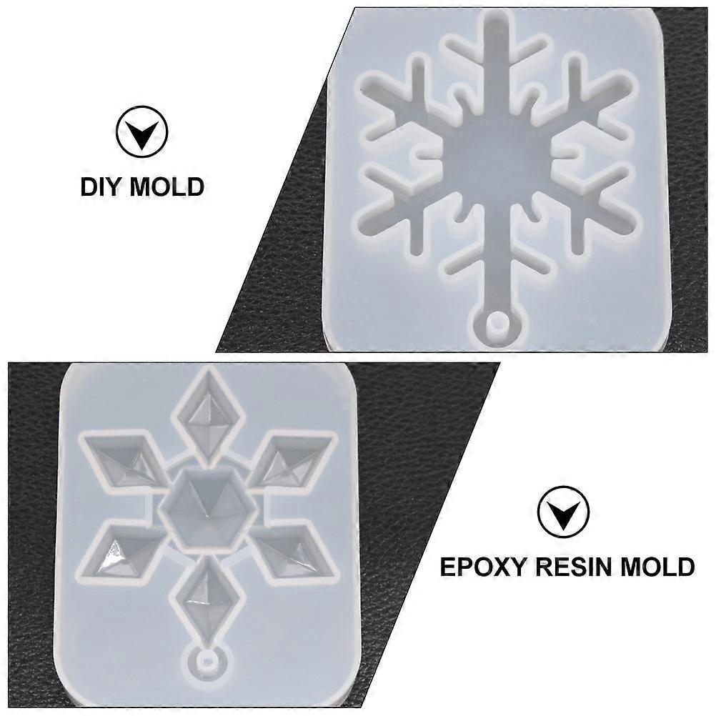 Silicone Snowflake Mold Epoxy Resin Mold for DIY Crafts 12Pcs