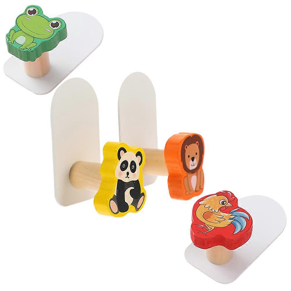 20Pcs Cartoon Sticky Hooks For Kids Towels Hats Room Organization In Multi Color With Adhesive Backing