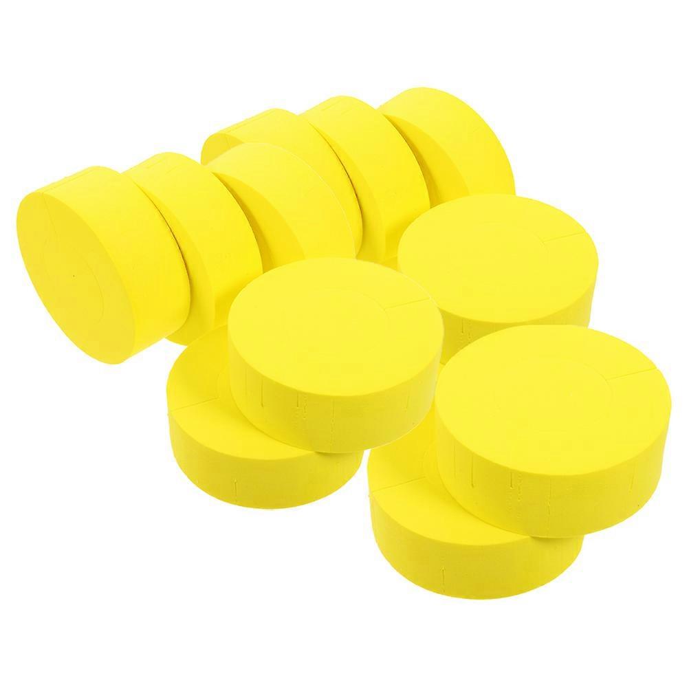 Hair Styling Sponge Ring for Curl Hair Sponge 48Pcs Yellow Curling Tool