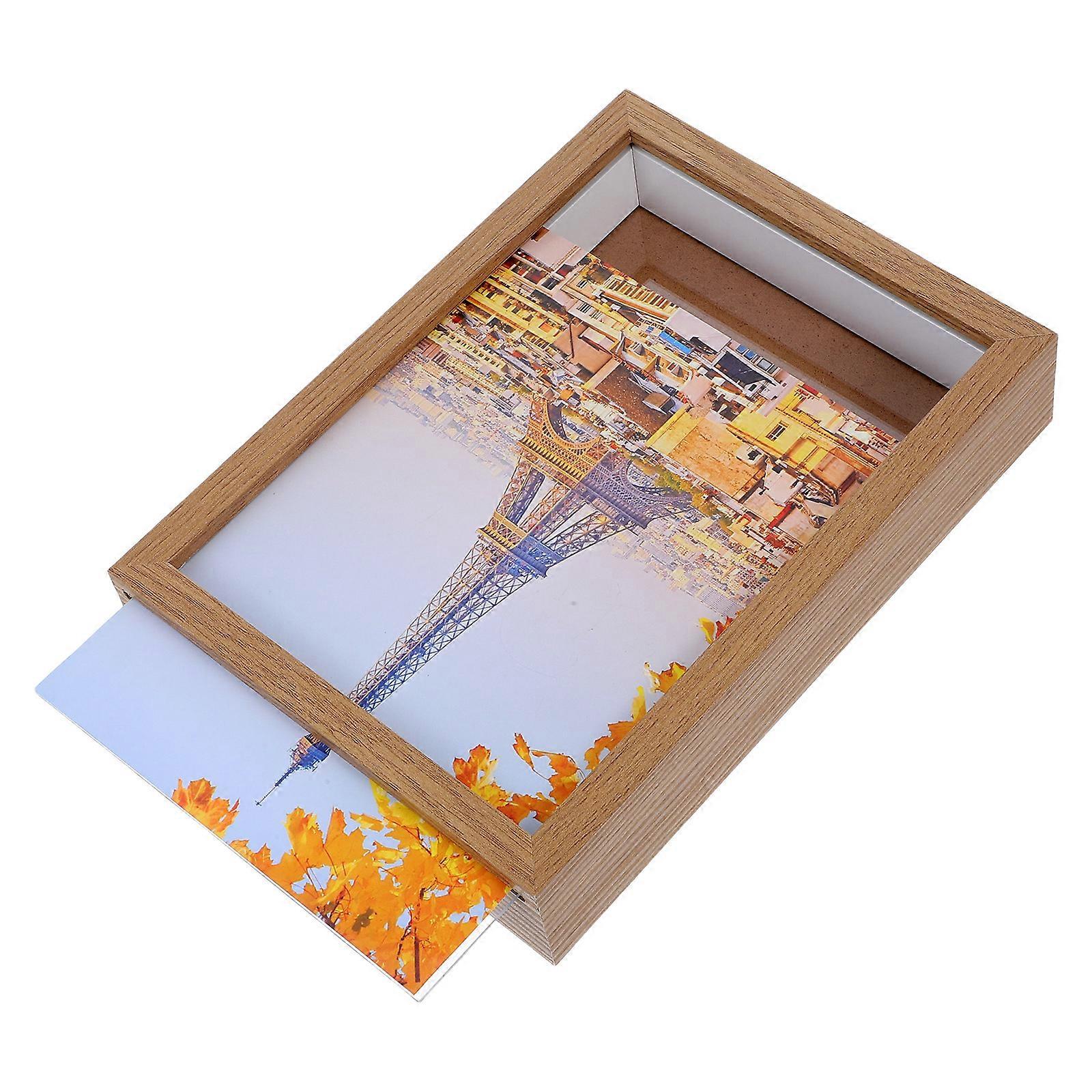 Rectangular Wooden Picture Frame Boxes For Home Office Storage And Decoration 4Pcs