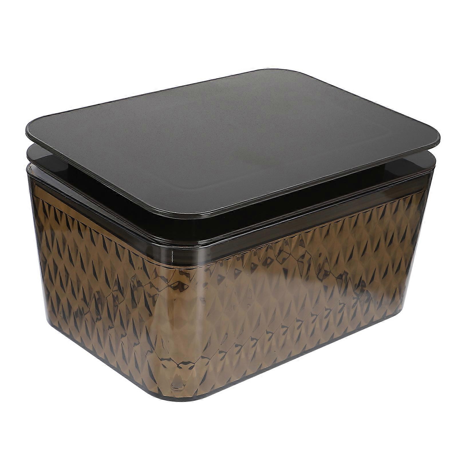 Brown Tissue Box with Lid for Practical Napkin Storage 3Pcs Set