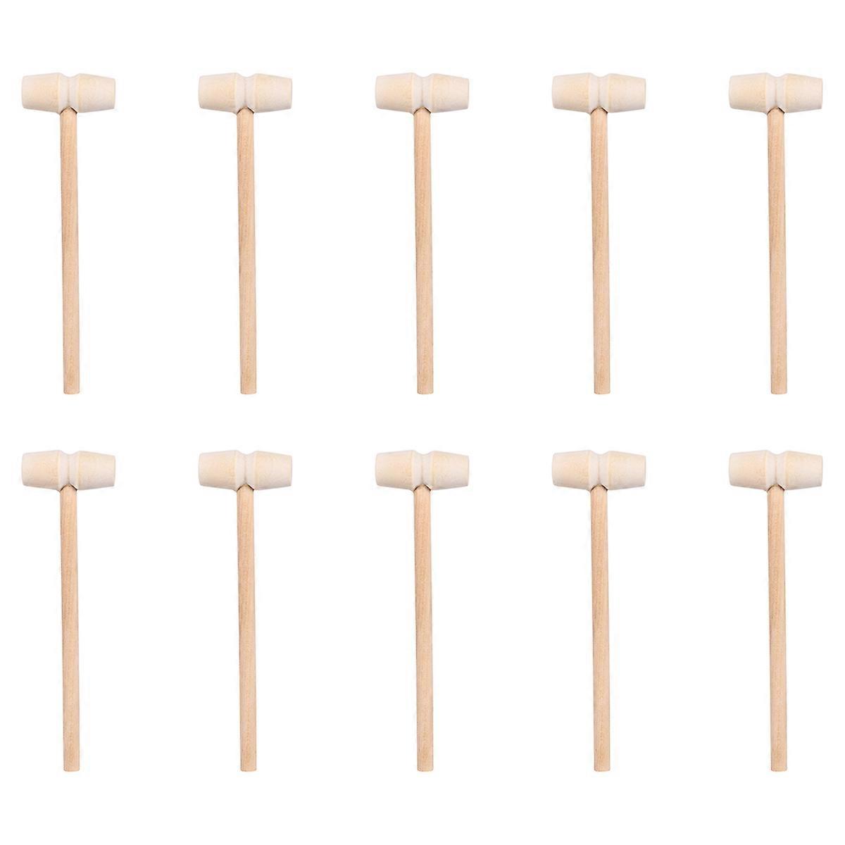 Wooden Hammers Mini Beat Mallet for Use 75Pcs Solid Wood Hammer Set