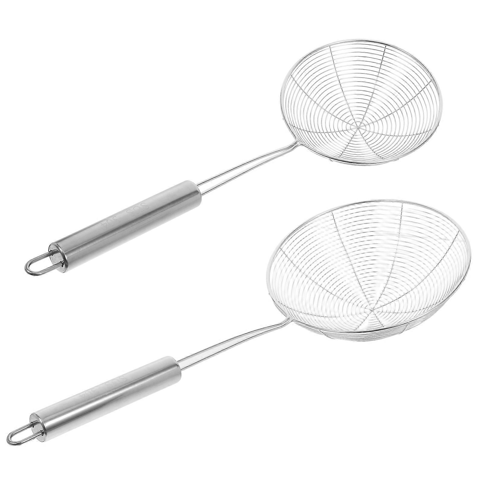 Spider Strainer with Handle Stainless Steel for Frying Cooking 8Pcs