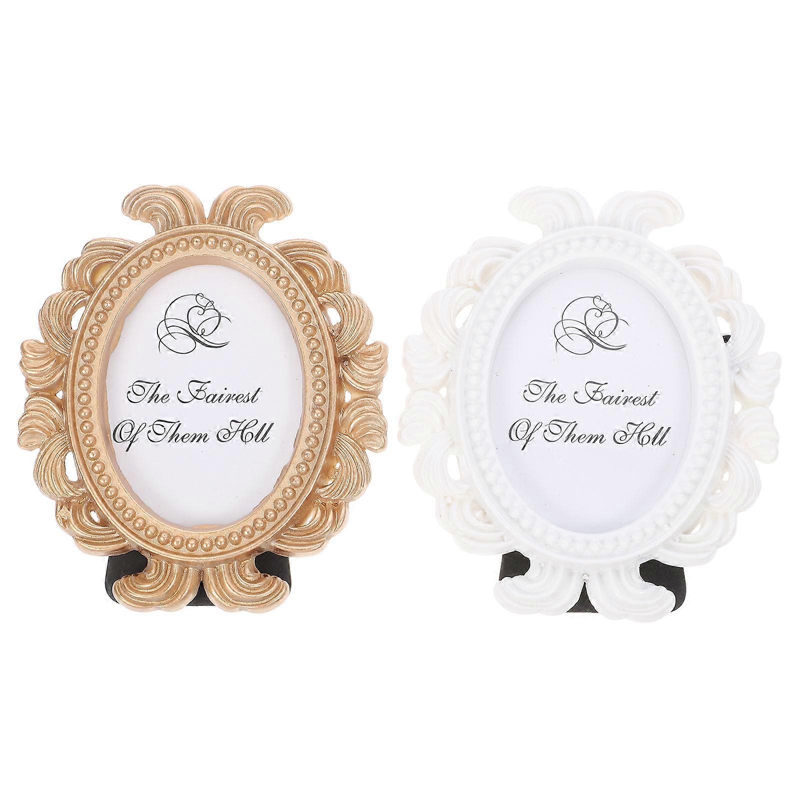 Oval Shaped Photo Frame for Photo Displaying 6Pcs Home Desktop Decoration