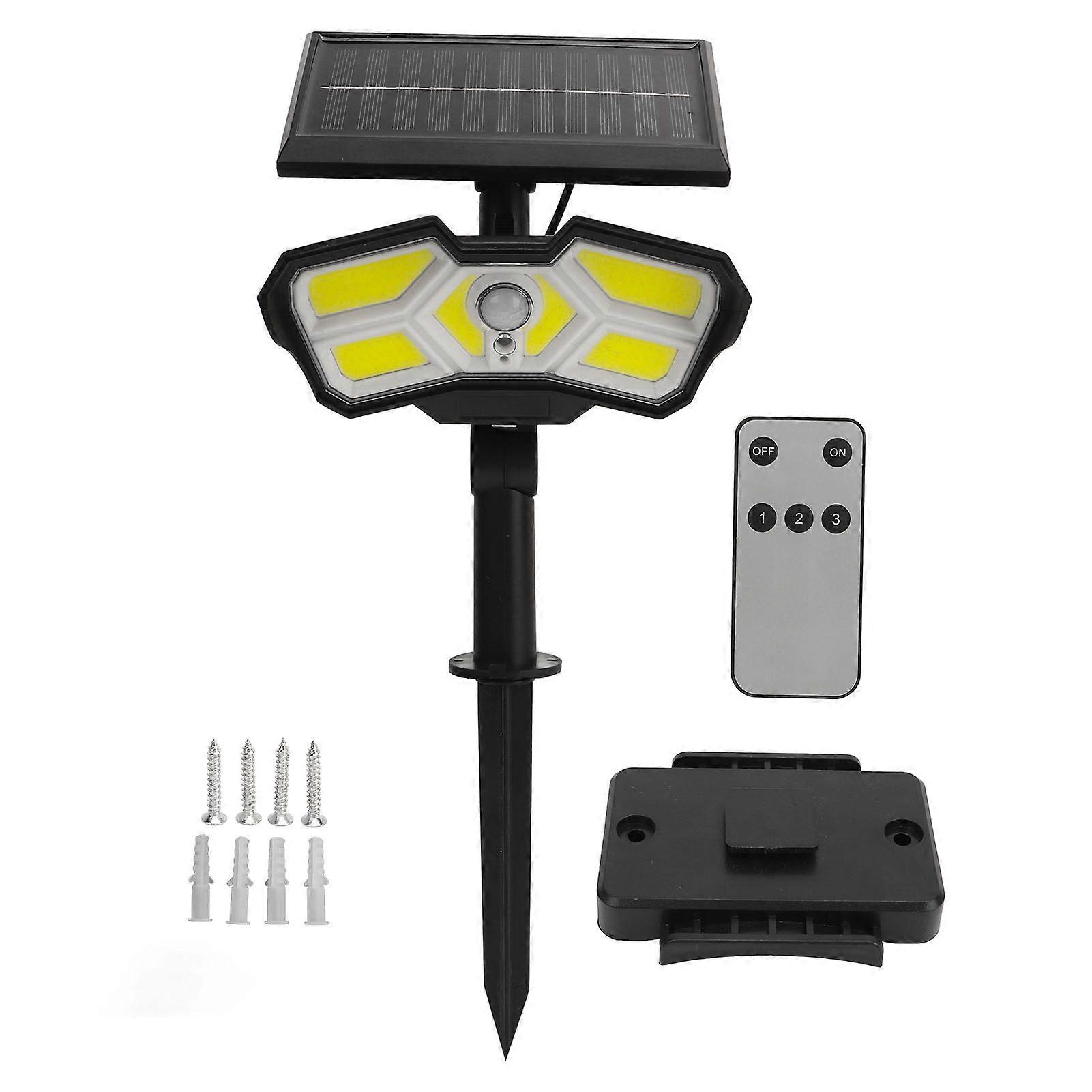 Outdoor Solar Spot Lights 2 Brightness Modes Adjustable Waterproof 2400mah Solar Landscape Spotlights for Home Park 128COB