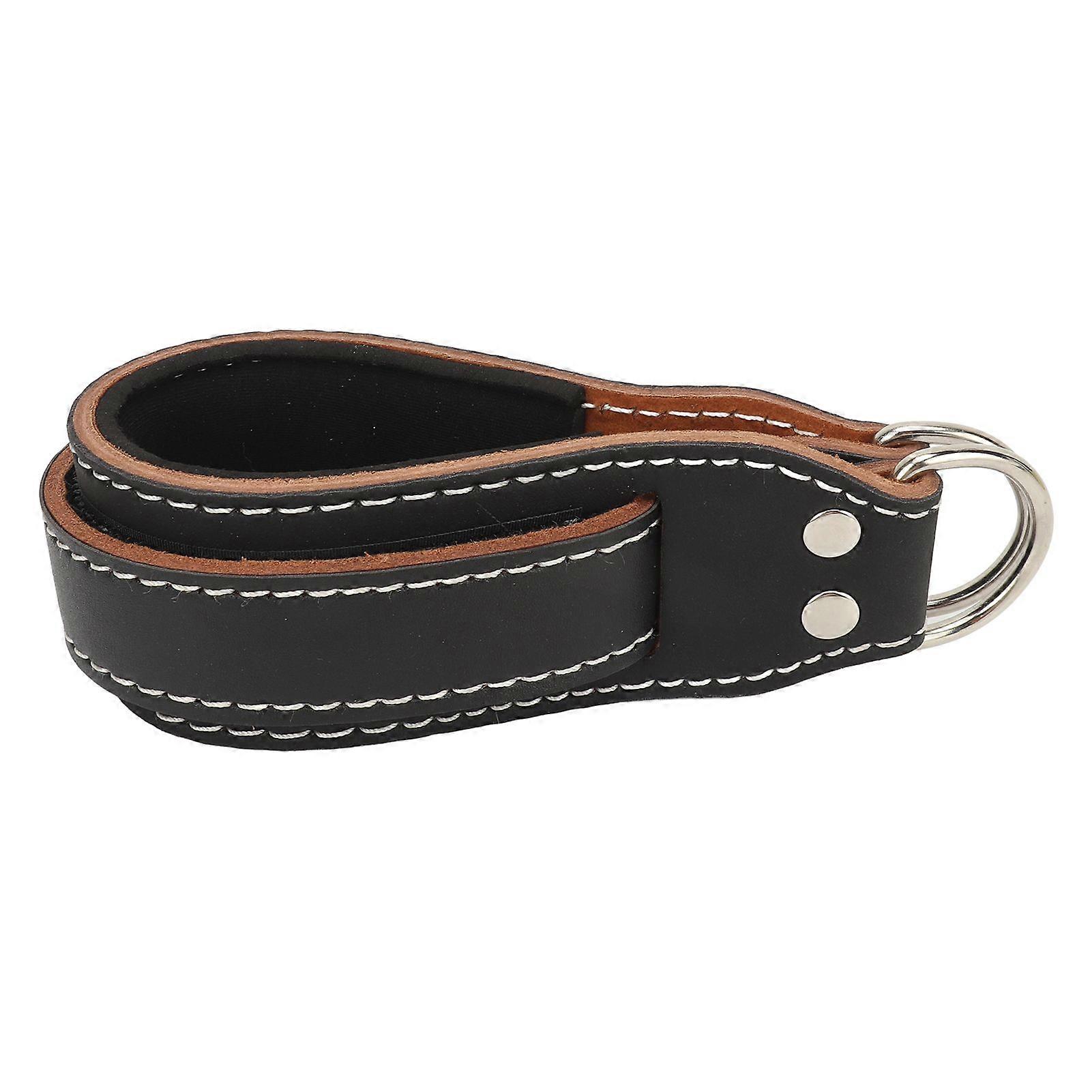 Ankle Strap Cowhide Wrist Cuff Hook and Loop D Ring Comfort Cuff Attachment for Workout Gym Cable Machine Home Exercise