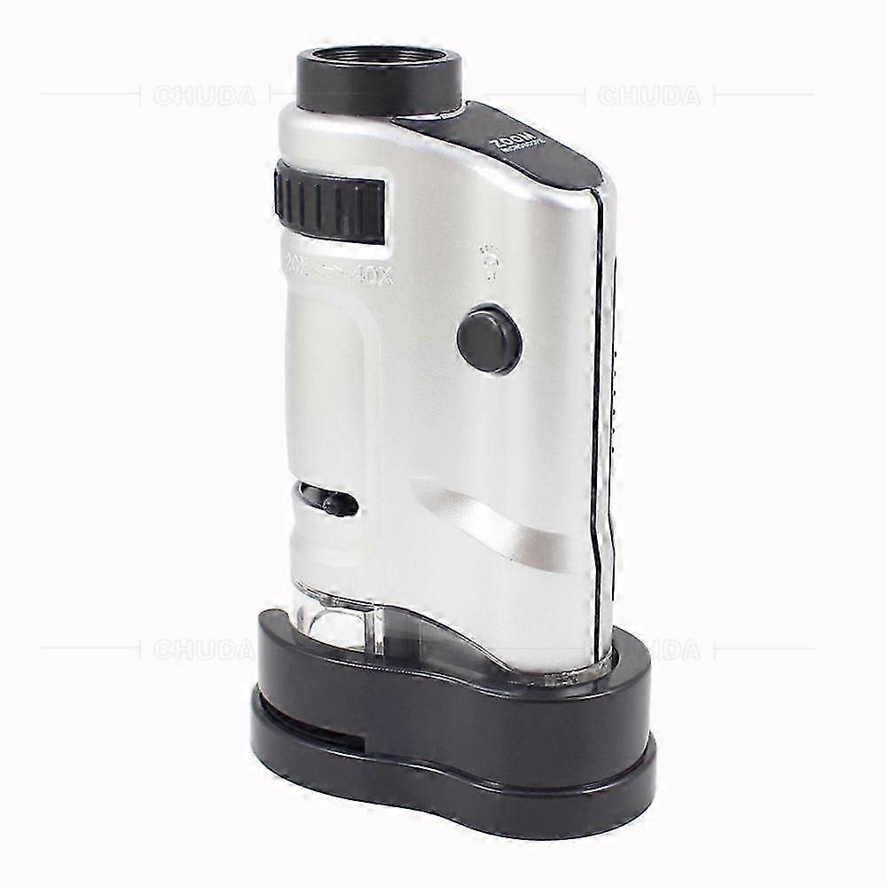 Pocket microscope, 20x to 40x magnification, portable microscope