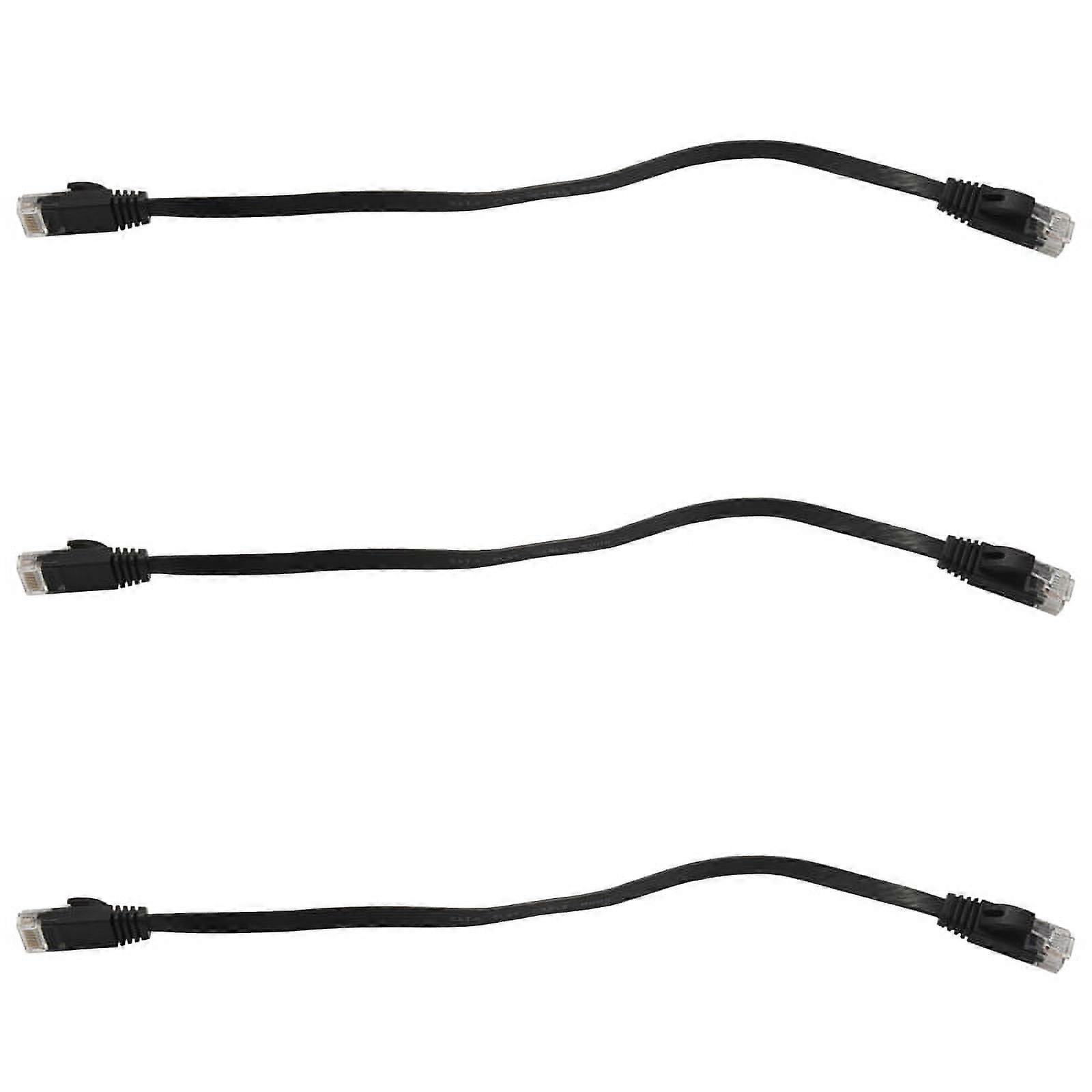 18 Pcs 1 Ft Flat Internet Network Cable Solid Cat6 High Speed Patch Lan Wire with Snagless Rj45 Connectors