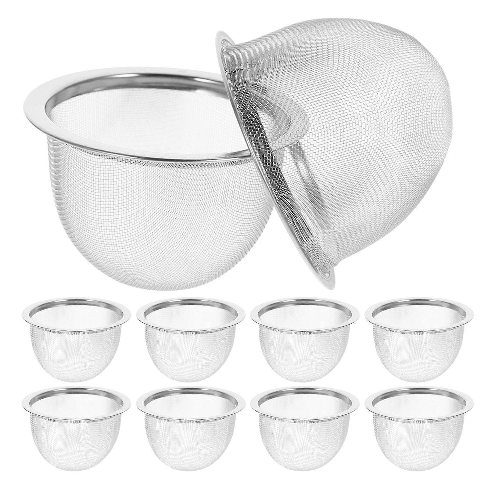 Stainless Steel Tea Filter Mesh Basket 10Pcs for Teapot Brewing