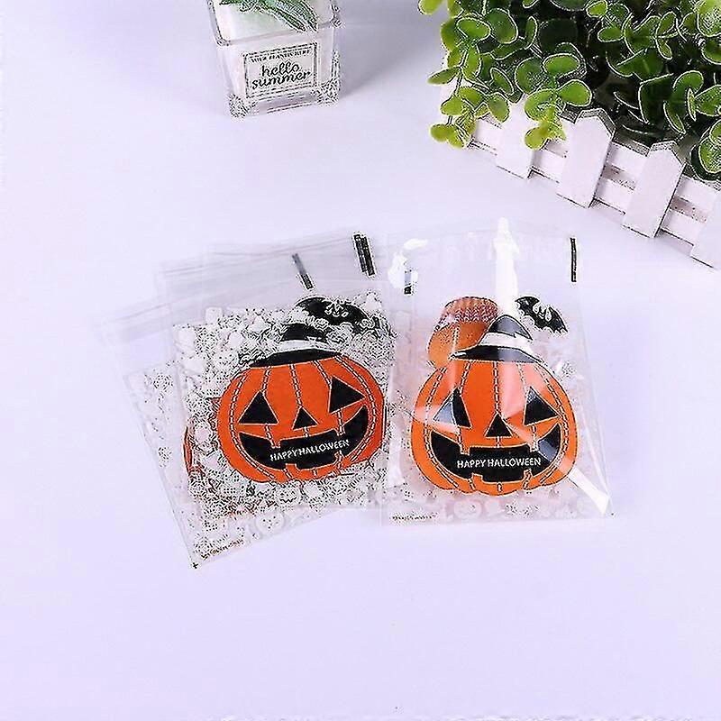 30pc Απόκριες Τσάντες Δώρων Opp Μπισκότο Καραμέλα Συσκευασία Τσάντα Φάντασμα Φεστιβάλ Δώρο Σνακ Ziplock Τσάντα Ευτυχισμένη Διακόσμηση Πάρτι Helloween