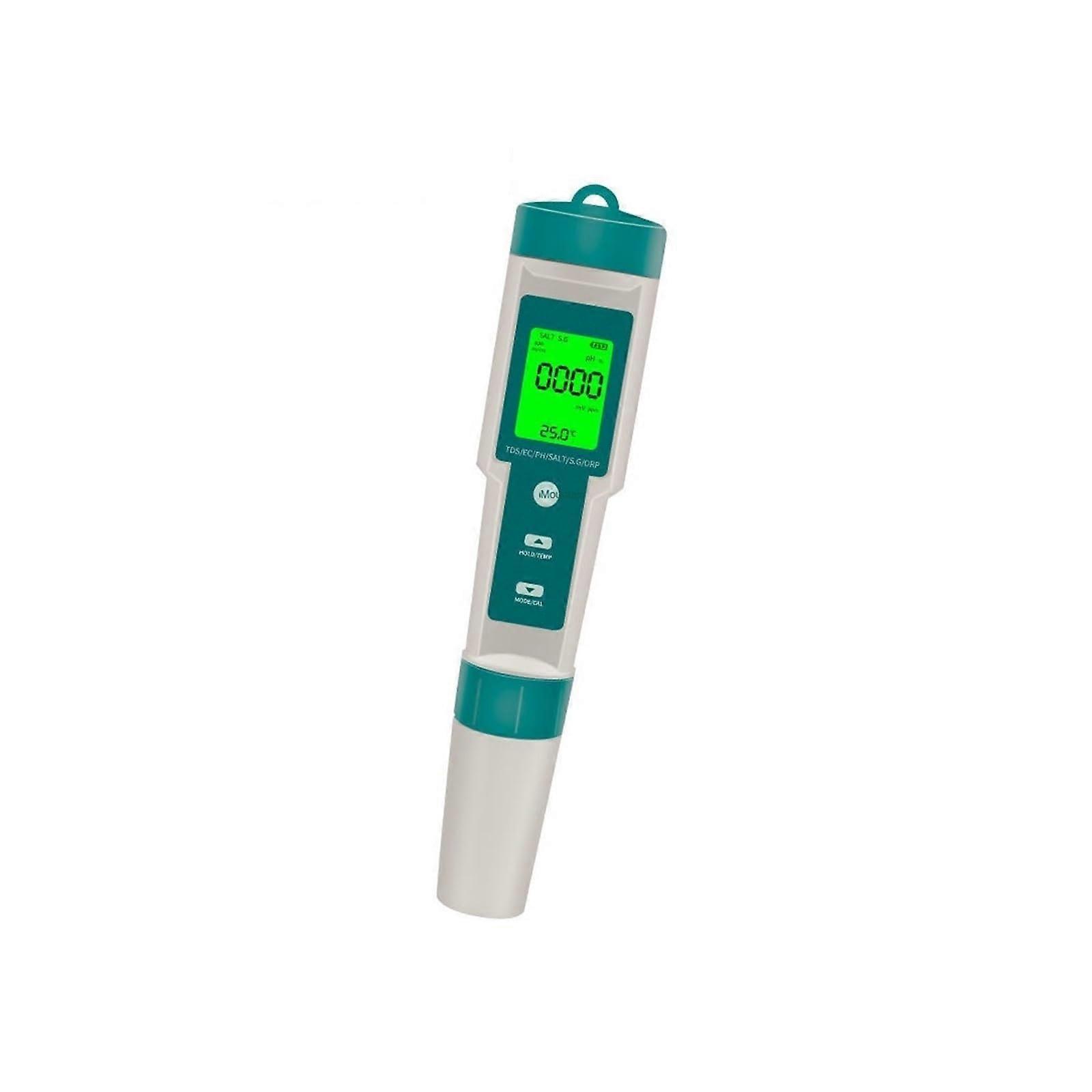 7In1 Water Quality Pen Portable Tester With Backlight For pH TDS EC Salinity SG ORP Temperature