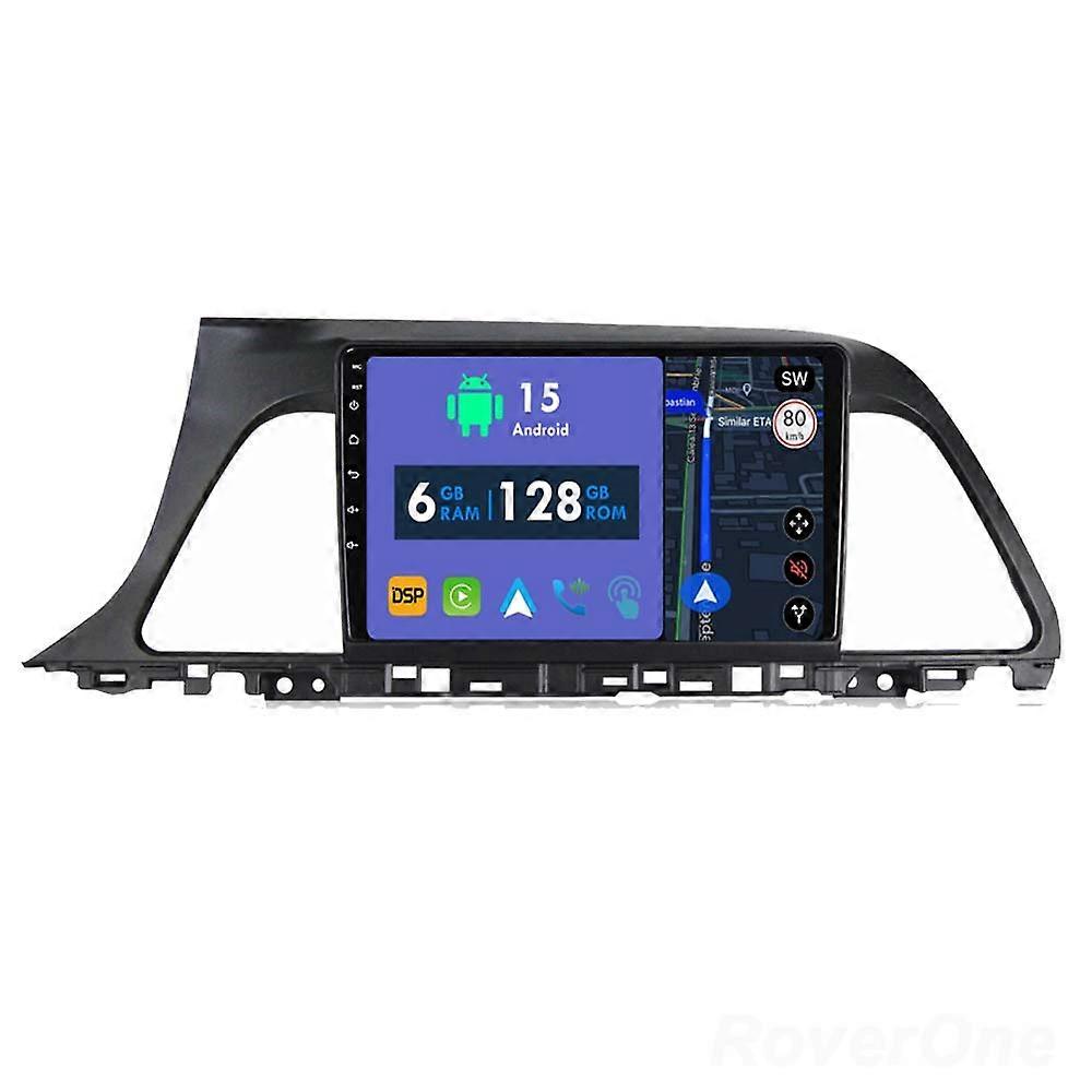 Car Radio 6G+128G CarPlay GPS Navigation Head Unit for Hyundai Sonata 7 LF 2014 - 2017 Android Auto Bluetooth Stereo Touch Screen