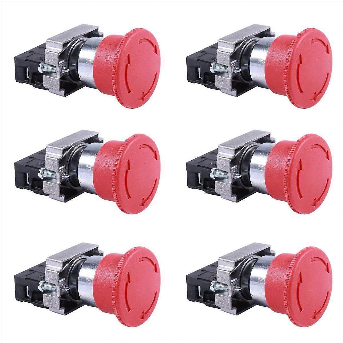 22mm NC Red Mushroom Emergency Stop Push Button Switch ZB2-BE102C
