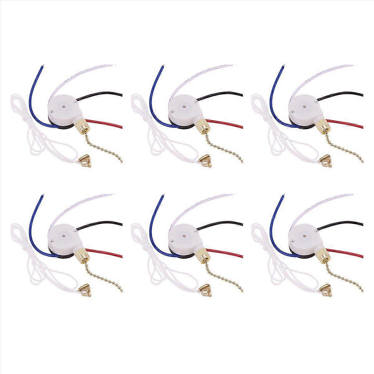 Ceiling Fan Switch Kit 3 Speed 4 Wire,ZE-208S Pull Wire Switch Gold