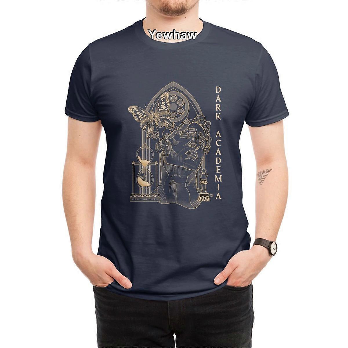 Dark Academia - Aesthetics T-Shirt gothic design classical statue line drawing butterfly chess piece
