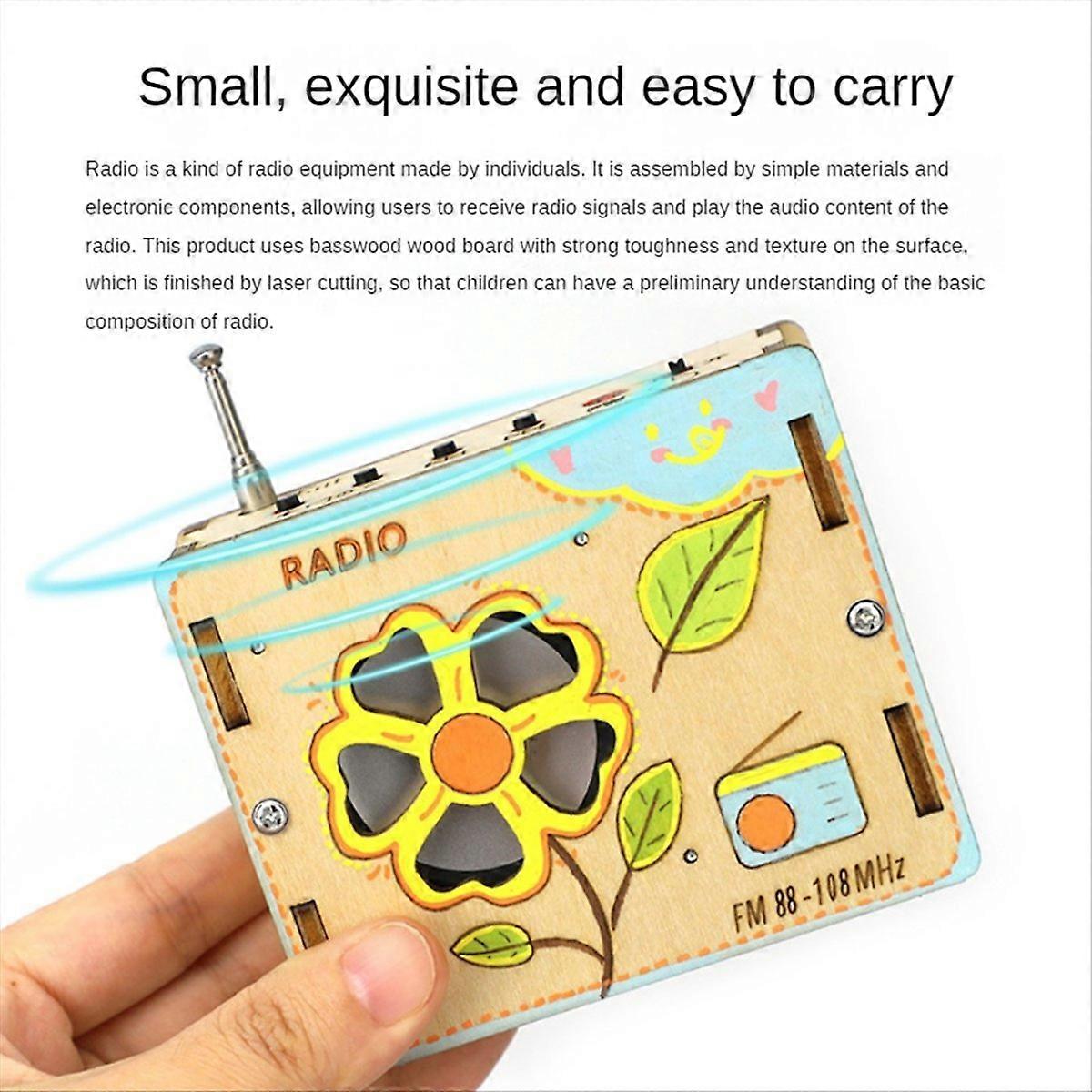 DIY FM Radio Model Wooden Science Experiment Kits Science Learning