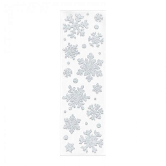 Amscan Glitter Gel Snowflake Christmas Window Cling Sheets