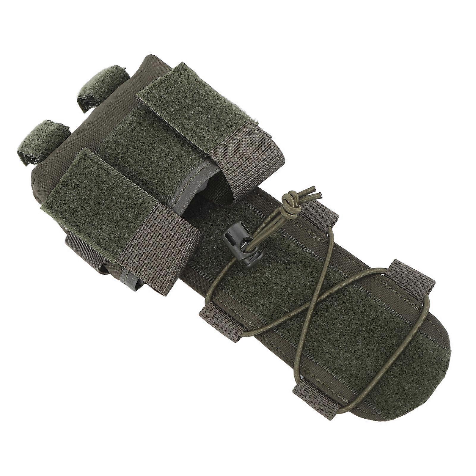 Helmet Battery Night Vision Storage Organizing Pouch Accessory Hoop and Loop Stretch Cord Storage for MK2 Green 