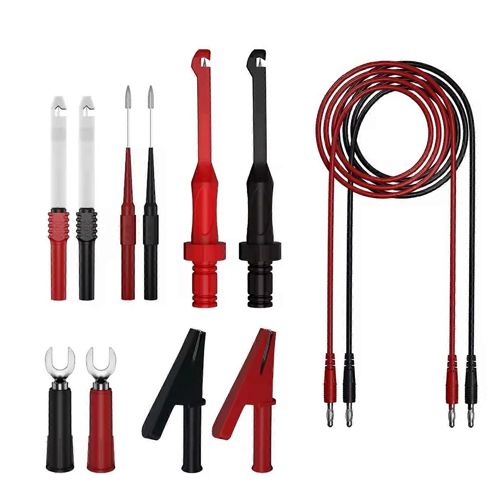 Car Electrical Diagnostic Tool Hook Test Clip Probe Insulation Test Clip Test Probe For Multimeter Multicolor