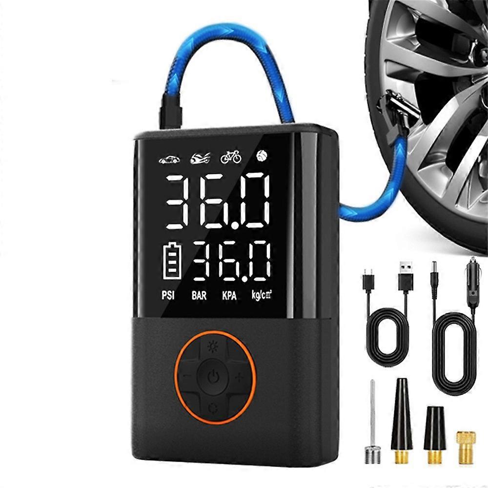 60W 150PSI Portable Wireless Mini Car Tire Air Pump Digital Display Handheld Inflator with LED Light