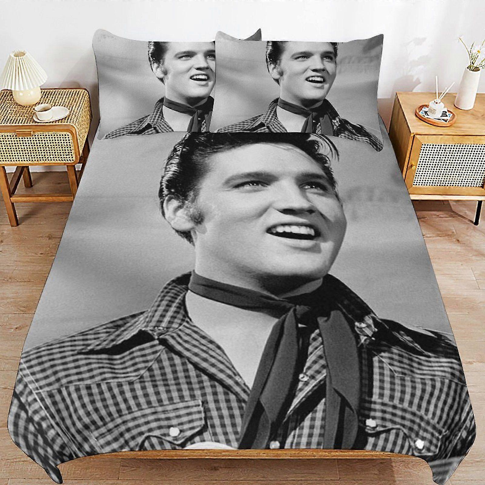 j617 Elvis Presley Warm Sleep Support Easy Handling Soft Build Hotel Grade Structure Duvet Cover Sets Routine k617