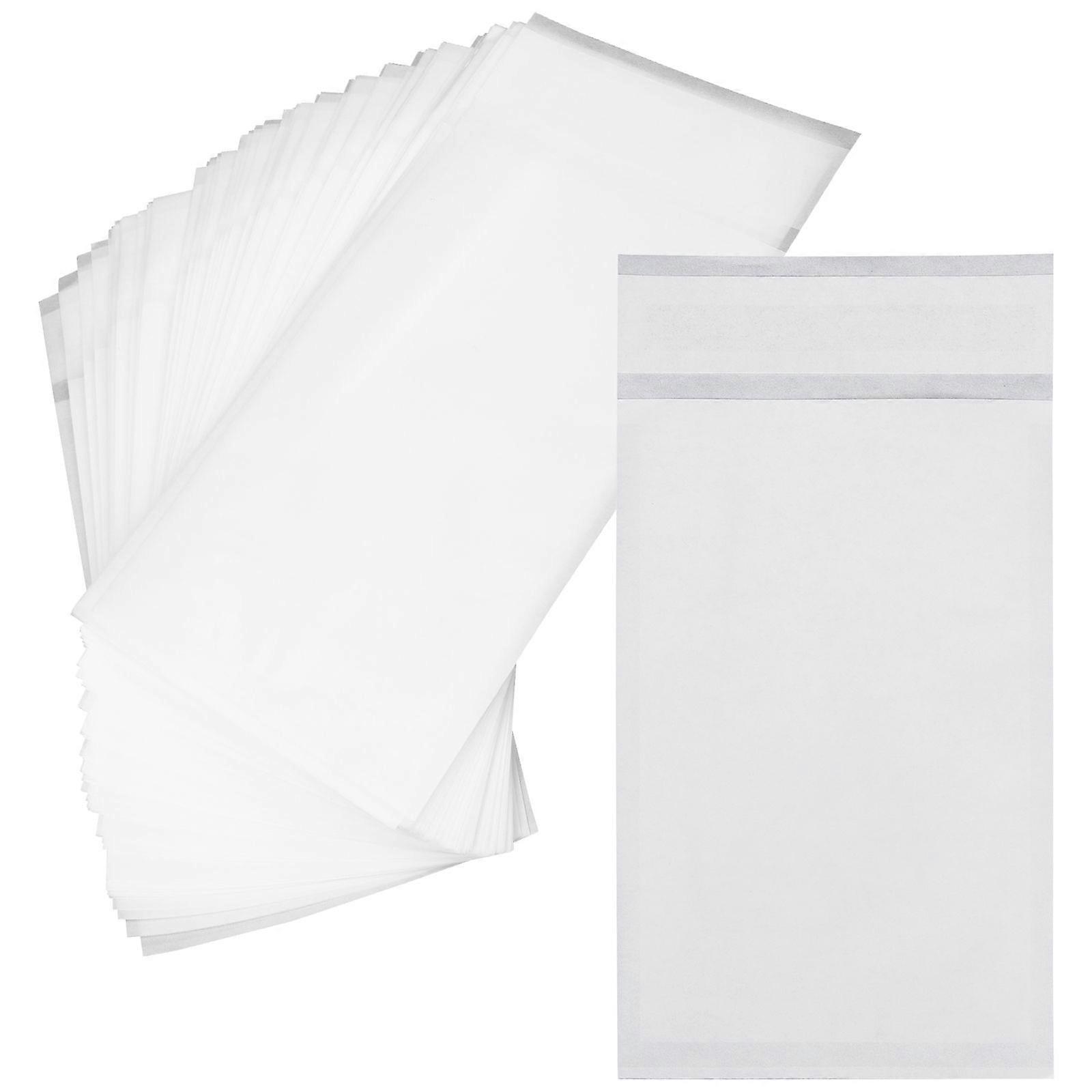 100pcsワックス紙袋の自己接着パッキング袋の小さい衣類の包装袋