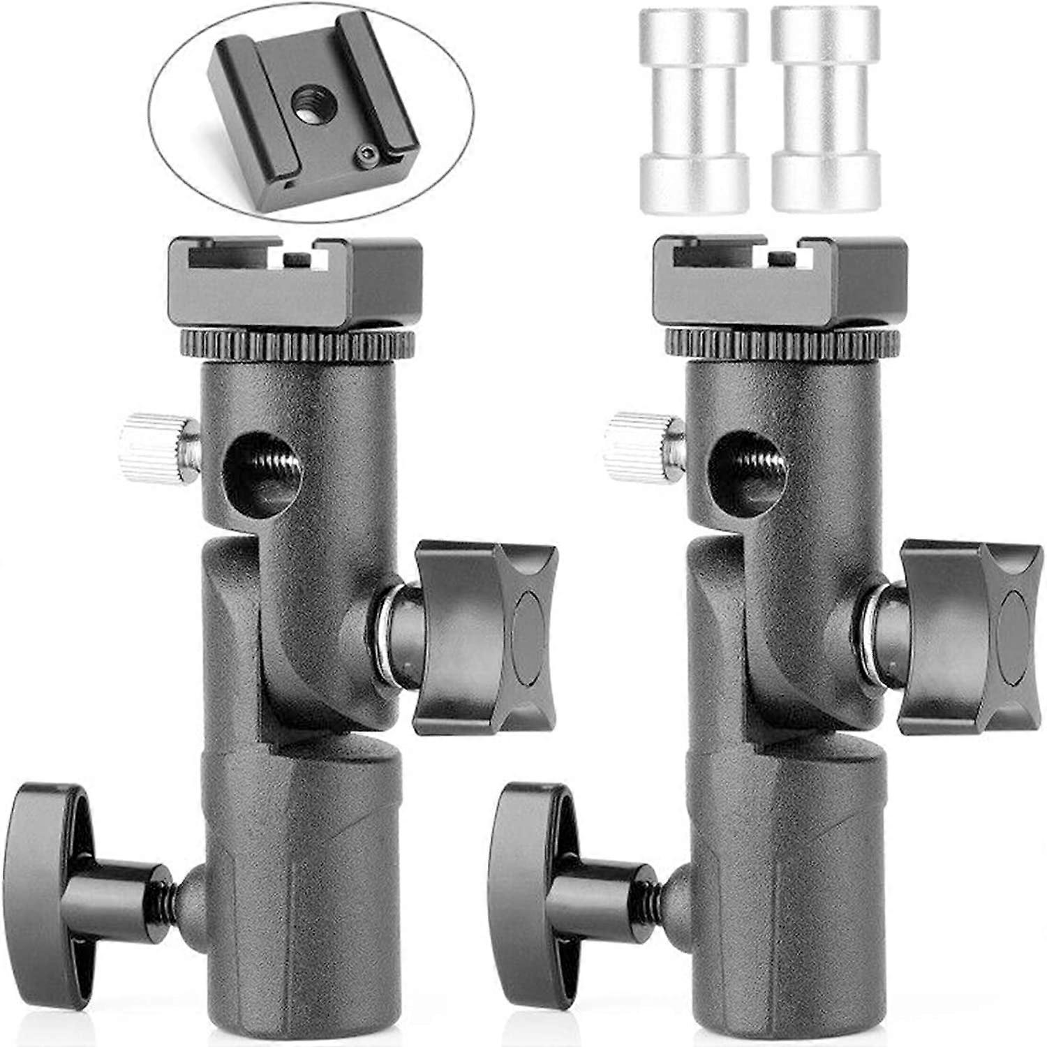 Updated Version Flash Bracket- Light Stand Flash Mount Cold Shoe Flash Stand Photography Camera Umbrella