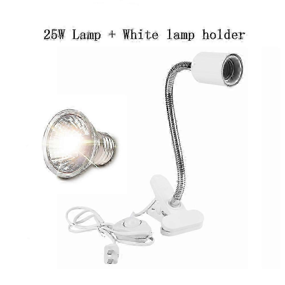 Reptile UVA UVB lamp with Clip-on Bulb Lamp Holder Kit Turtle Basking UV Heating Lamp Bulb Set Tortoises Lizards Light Lighting
