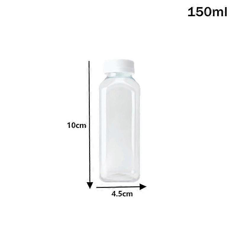 Empty Plastic Juice Bottles With Caps Water Bottles Clear Bulk Drink Containers With Lids Juicing Drinking Milk Jam Container