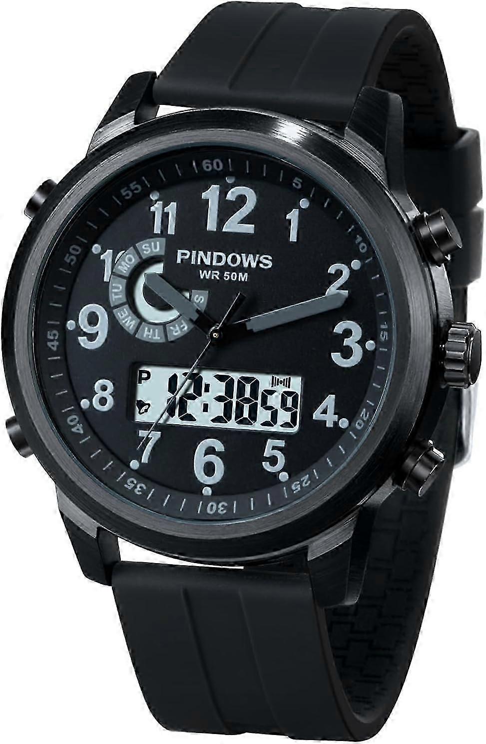 Waterproof watches for men with multifunctional digital display