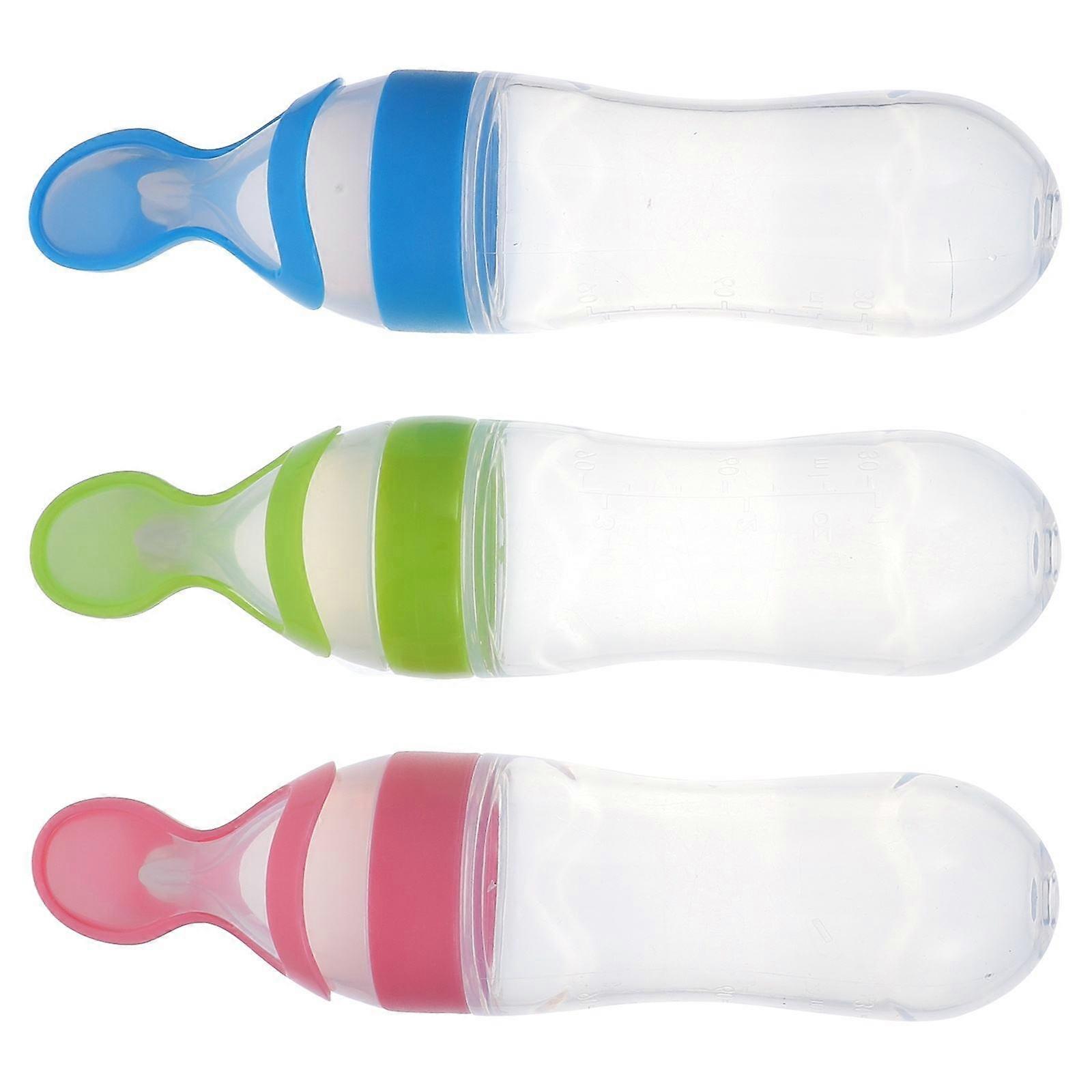 Baby Tableware Tools Rice Paste Bottles Feeding Bottles for Babies 3Pcs