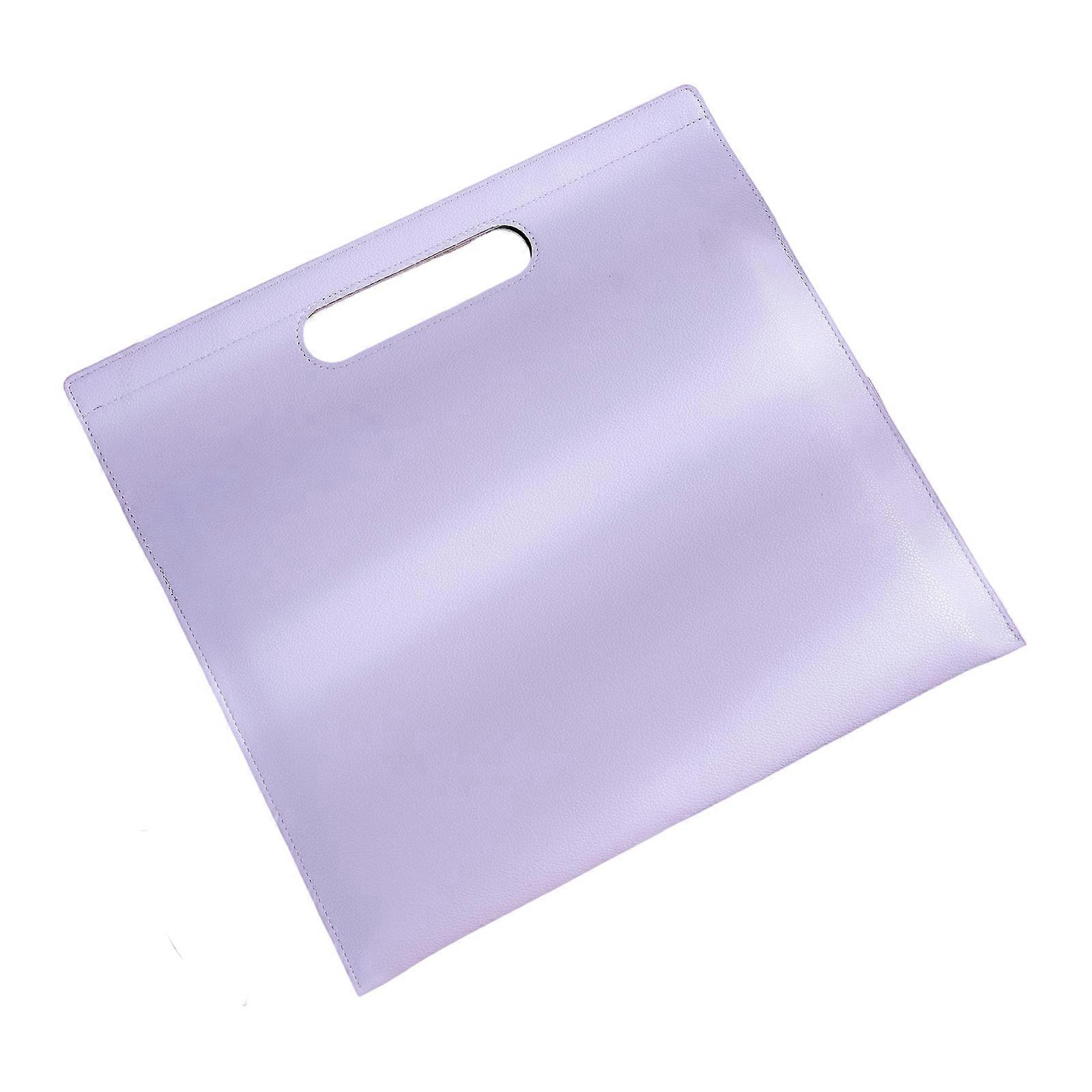 Magnetic Closure Paper Document Planner With Ergonomic Handle Stable PU File Directory For Office Travel And Business Prerequisites  Purple