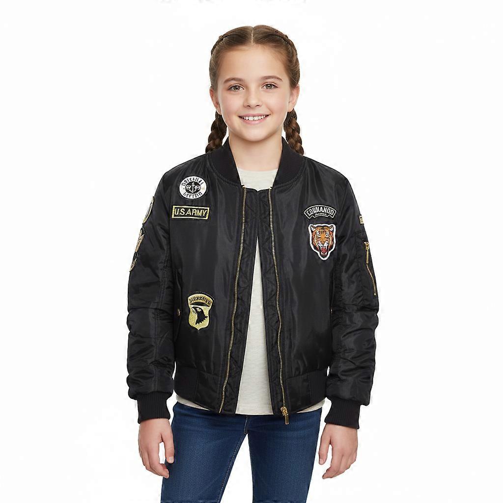 Lapset Unisex Badges Bomber Pehmustetut Jacktes
