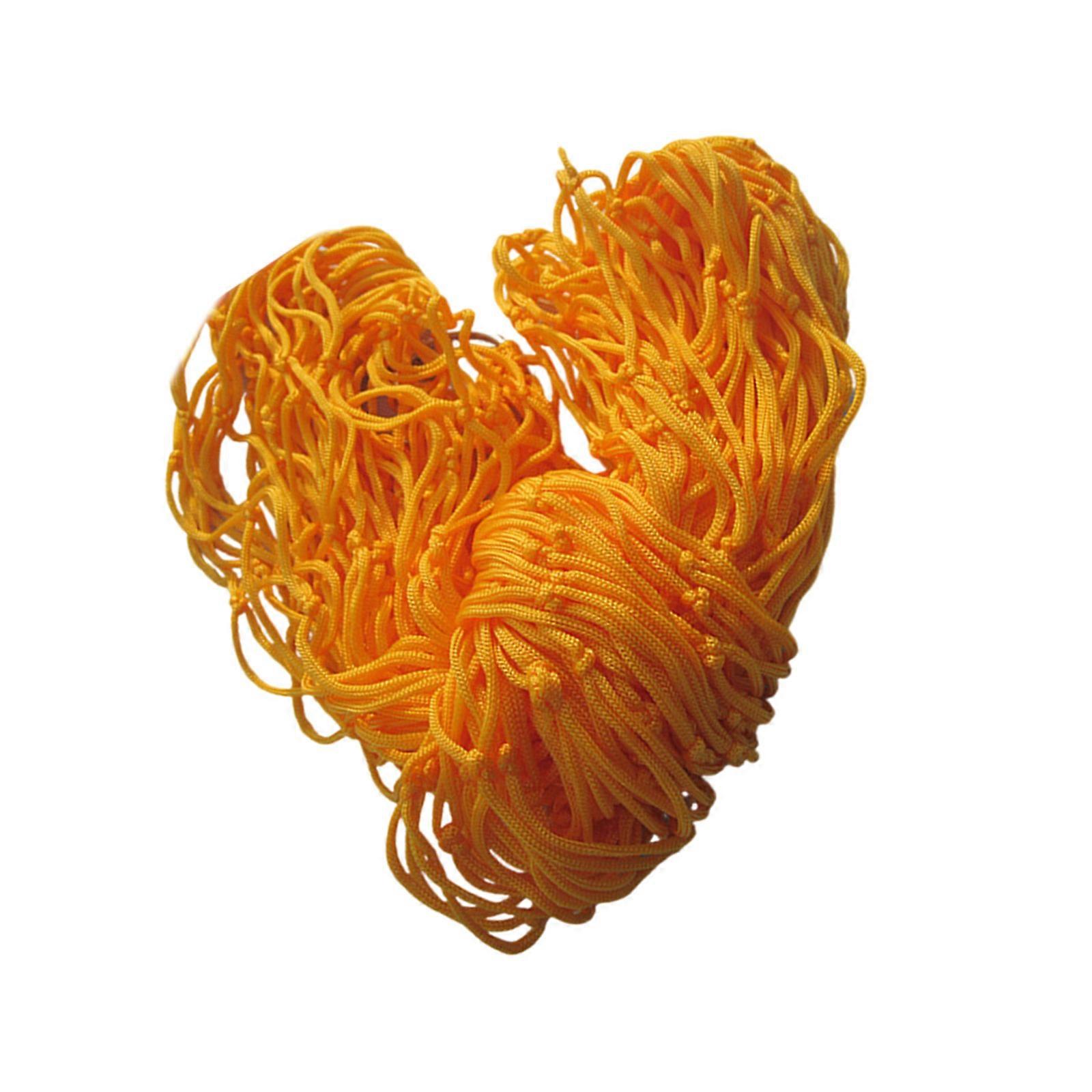 أرجوحة مريحة في الهواء الطلق ، خارج شبكات النايلون أرجوحة حبل أرجوحة سرير معلق ترفيهي واحد لمعدات التخييم في الهواء الطلق الأصفر