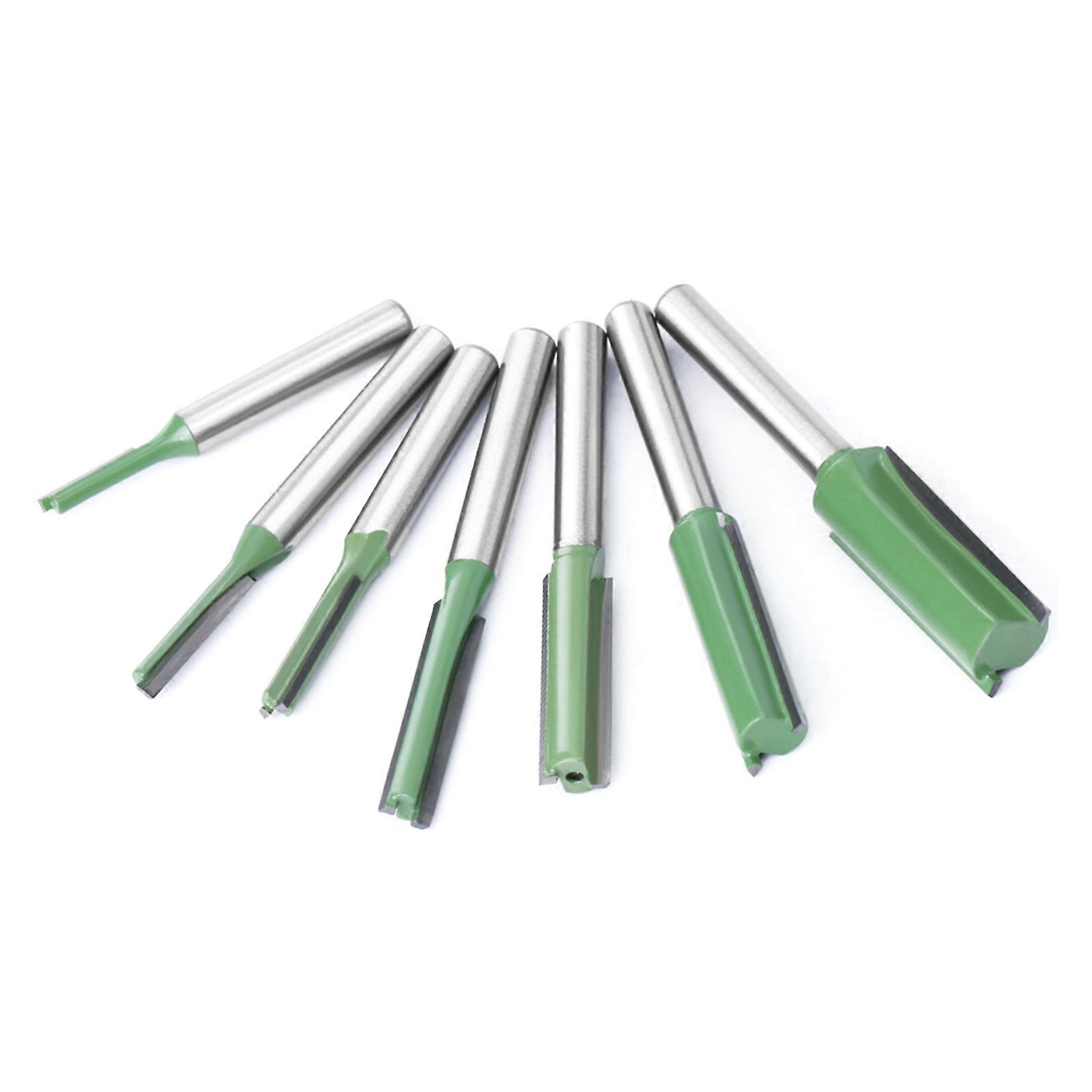 7pcs/set Heat Resistant Trim Pattern Router Bit Versatile Woodworking Cutters Essential Tool Designed for Woodworkers Multicolor