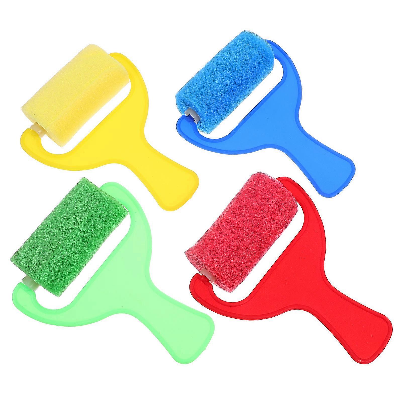 4pcs Painting Brush Roller Sponge Roller Kid Painting Tools Sponge Paint Roller