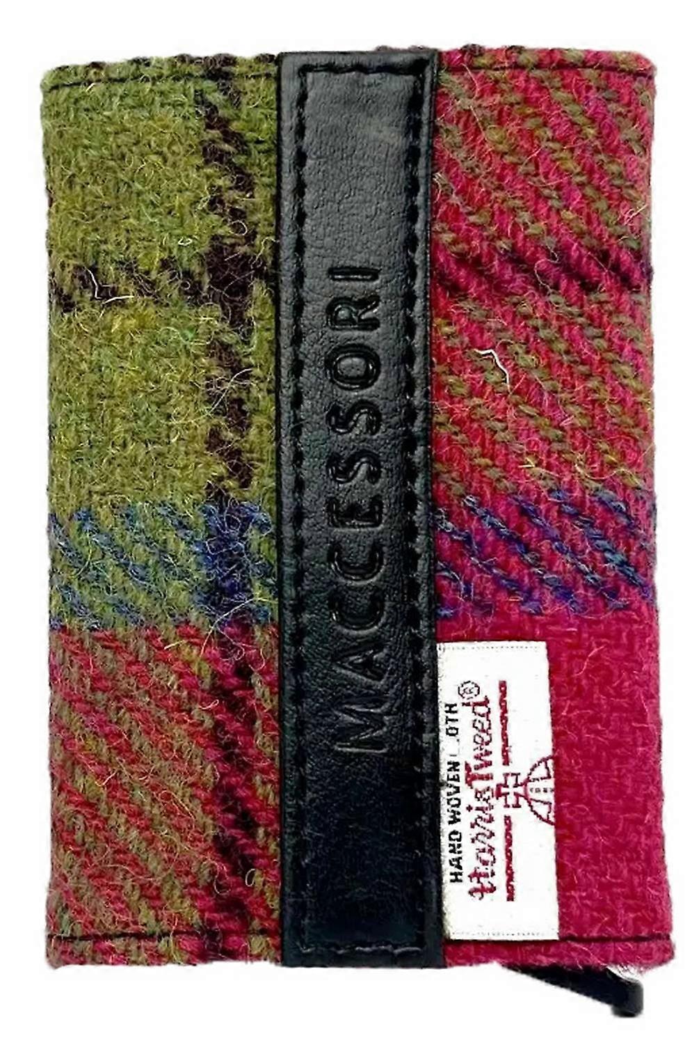 Maccessori Harris Tweed Pop Up Card Holder - Pink/Blue