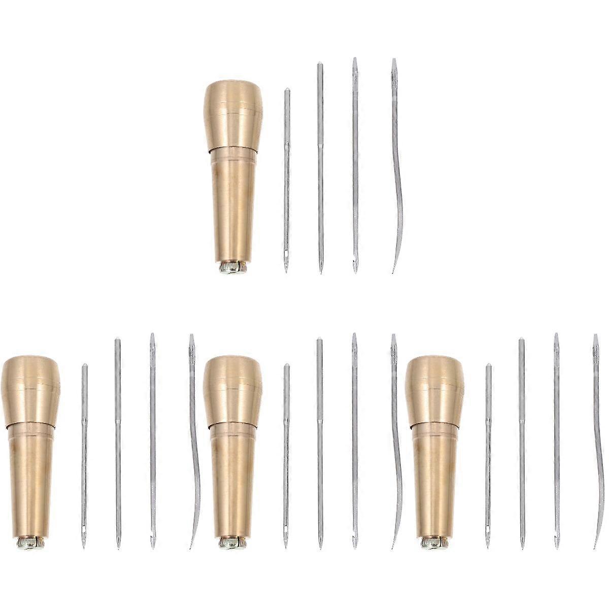 4 Sets Copper Awl Leather Tool Awls Tools Sewing for Repairing Quick Craft Drillable